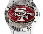 San Francisco 49ers Stainless Steel Unisex Wrist Watch with FREE Travel Watch Gift Box, San Francisco 49ers Watch