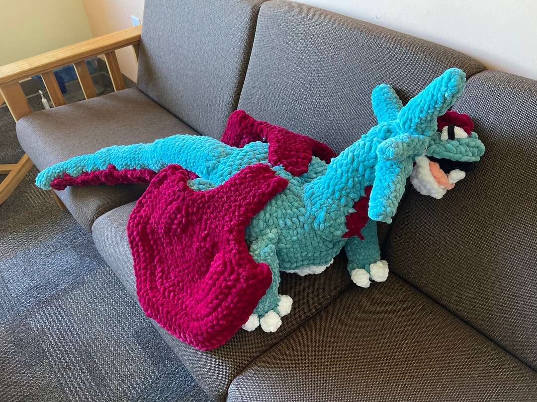 Crochet Salamence Giant Pokemon Plush Etsy