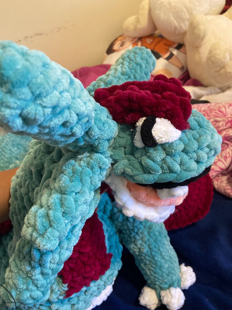 Crochet Salamence Giant Pokemon Plush Etsy