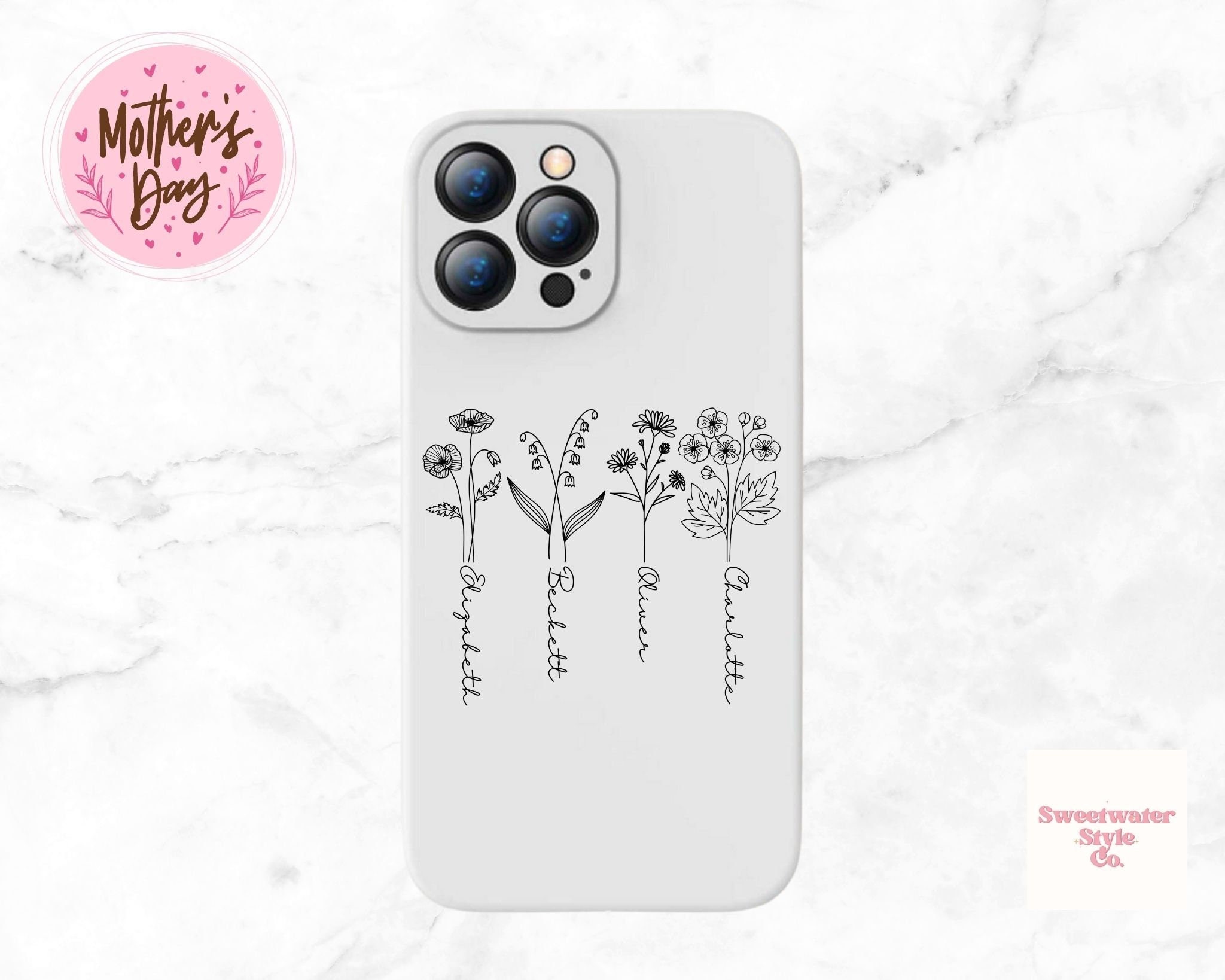 Cute HEART LOVE YOU MOM Mother's Day Photo Case-Mate iPhone Case
