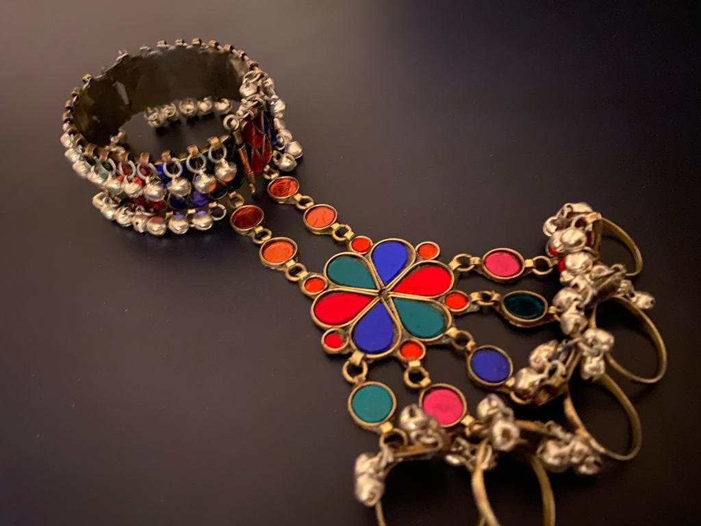 Tuareg Turquoise cuff bracelet- Tribal afghan jewelry- Vintage jewelry –  zamarutjewel