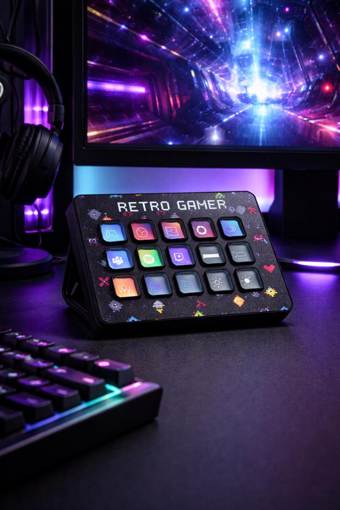 Stream Deck MK2 Cover | RETRO GAMER | Make Your Stream Deck Your Own - Etsy