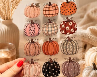 Rub-On Stickers | Autumn | Pumpkins | Borderless Rub-Ons e.g. for Raysin / wooden blocks / coasters