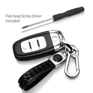 iPick Image for Ford F-150 Raptor in Black Braided Rope Style Genuine Black Leather Key Chain, Official Licensed image 4