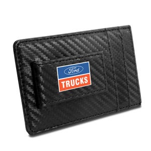 Imagen de iPick creada para Ford Trucks Cartera con tarjetero RFID de fibra de carbono negra, con licencia oficial