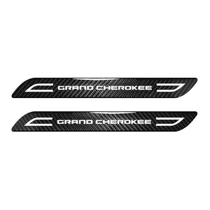 Jeep Grand Cherokee Black Blade Style Real Carbon Fiber 2 Pcs Universal Door-Sill-Step Protector Guard Decal, Licensed!