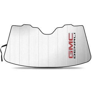 iPick Image for GMC Denali Logo Universal Fit Enforced Stand-Up Auto Windshield Sun Shade at Standard Size 54"x 27.5", Official Licensed