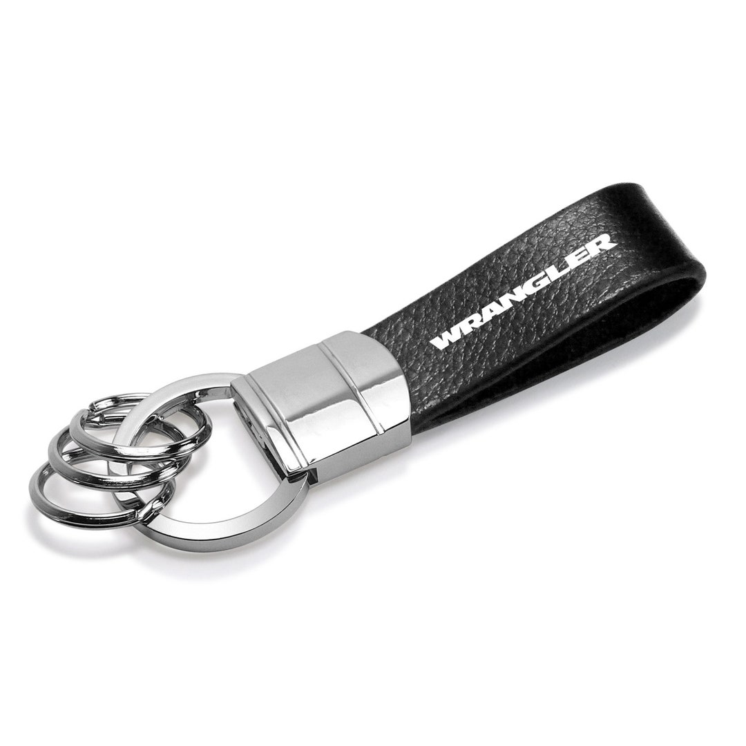 Official GMC AT4 Carbon Fiber Keychain - Real 3K Carbon Fiber With Leather Strap
