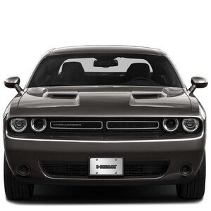 Imagen iPick para el logotipo HEMI 3D, logotipo gris oscuro sobre placa de matrícula de acero inoxidable cromado con espejo, con licencia oficial imagen 4