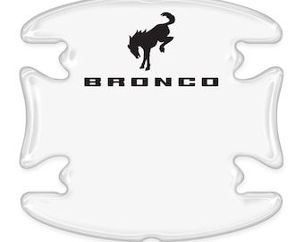 Imagen de iPick para Ford Bronco, protector universal para manija de puerta de coche, calcomanías transparentes, par, con licencia oficial