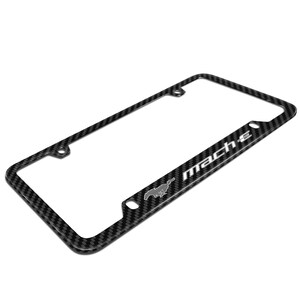iPick Image for Ford Mustang Mach-E Black Real Carbon Fiber 50 States License Plate Frame, Official Licensed image 3