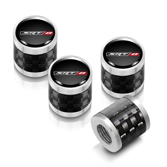 Dodge SRT 8 Logo in Black on Real Carbon Fiber Barrel Silver Aluminum Tire Valve Stem Caps Etsy Italia