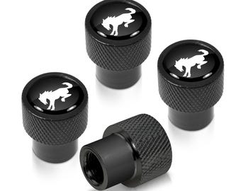 iPick Image for Ford Bronco Black Easy-Grip Aluminum Tire Valve Stem Caps, Official Licensed