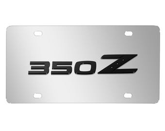 Chrome Stainless Steel License Plate Frame For Nissan Maxima - 3D Nameplate, Front Mount 7 thumbnail image