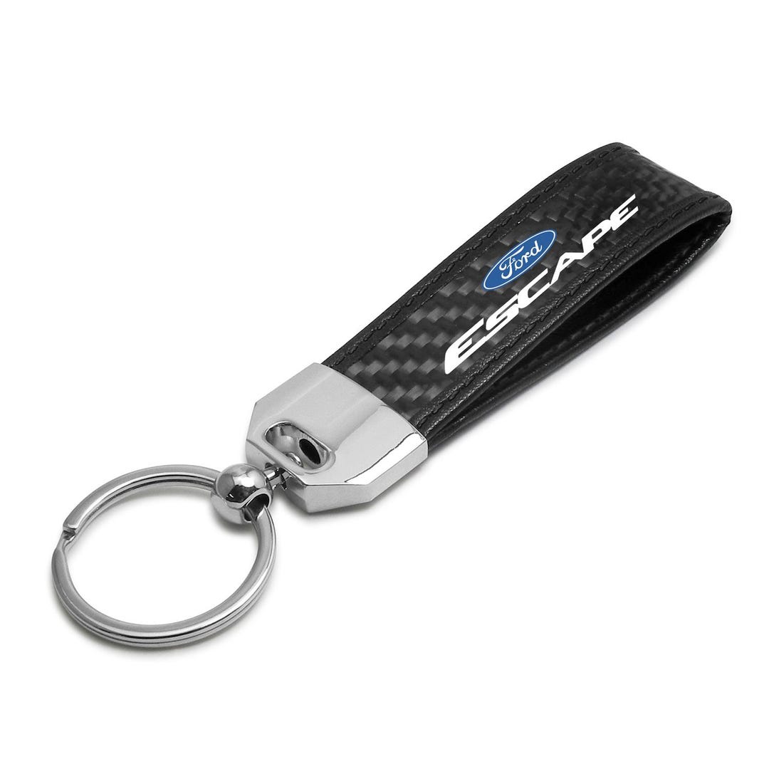 FORD FUSION BLACK Leather & Metal Keychain NEW IN BOX FORD FUSION BLACK Leather & Metal Keychain NEW IN BOX