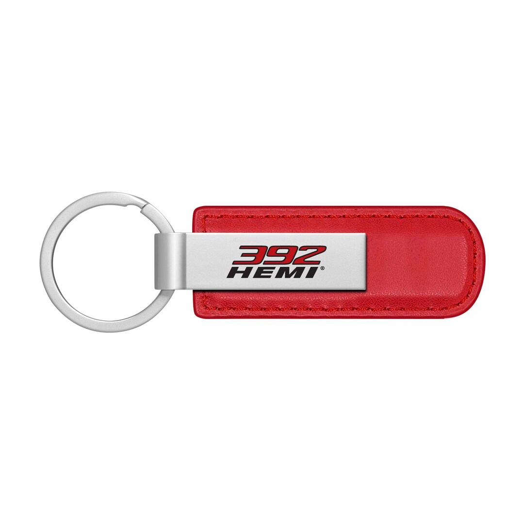 Ipick Image for HEMI 392 Red PU Leather Strap Silver Metal Bar Key ...