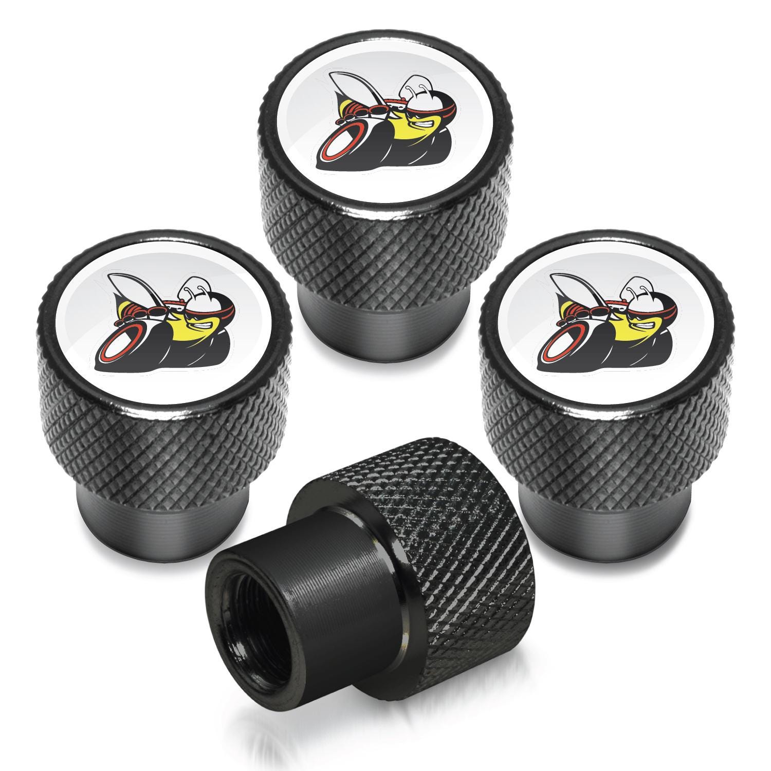Manchester Bee Chrome Alloy Tyre Valve Caps For Tire Valves – UK Made