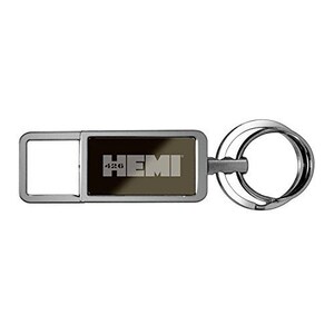iPick Image for 426 HEMI in HEMI Logo Black Pull Top Rectangular Metal Key Chain, Official Licensed