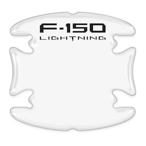 iPick Image for Ford F-150 Lightning Universal Car Door Handle Cup Protector Clear Decal Stickers, Pair, Official Licensed