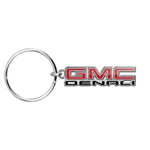 iPick Image for GMC Denali Logo Shape 3D Die-Cut Metal Key Chain Key-Charm, Official Licensed