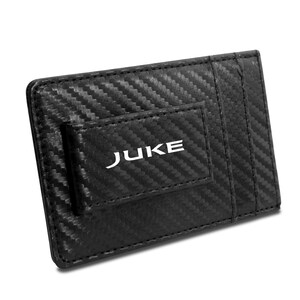 iPick Imagen hecha para Nissan Juke Slim Negro Fibra de Carbono RFID Bloqueo Tarjetero Cartera, Licencia Oficial