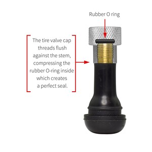 iPick Image for RAM 2019 up Logo in White on Red Aluminum Tire Valve Stem Caps, Official Licensed image 3