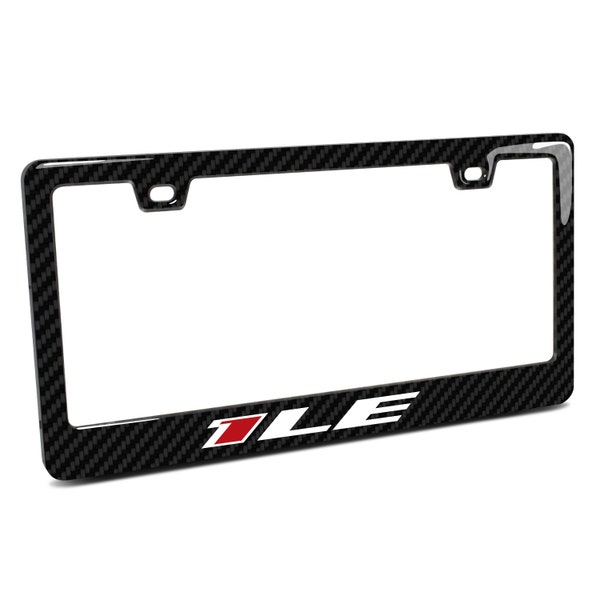 iPick Image made for Chevrolet Camaro 1LE in 3D on Real Carbon Fiber Finish ABS Plastic License Plate Frame, Official Licensed