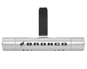 Imagen iPick para ambientador de ventilación de coche Ford Bronco de aluminio plateado con ventana ajustable y 10 varillas de repuesto, con licencia oficial.