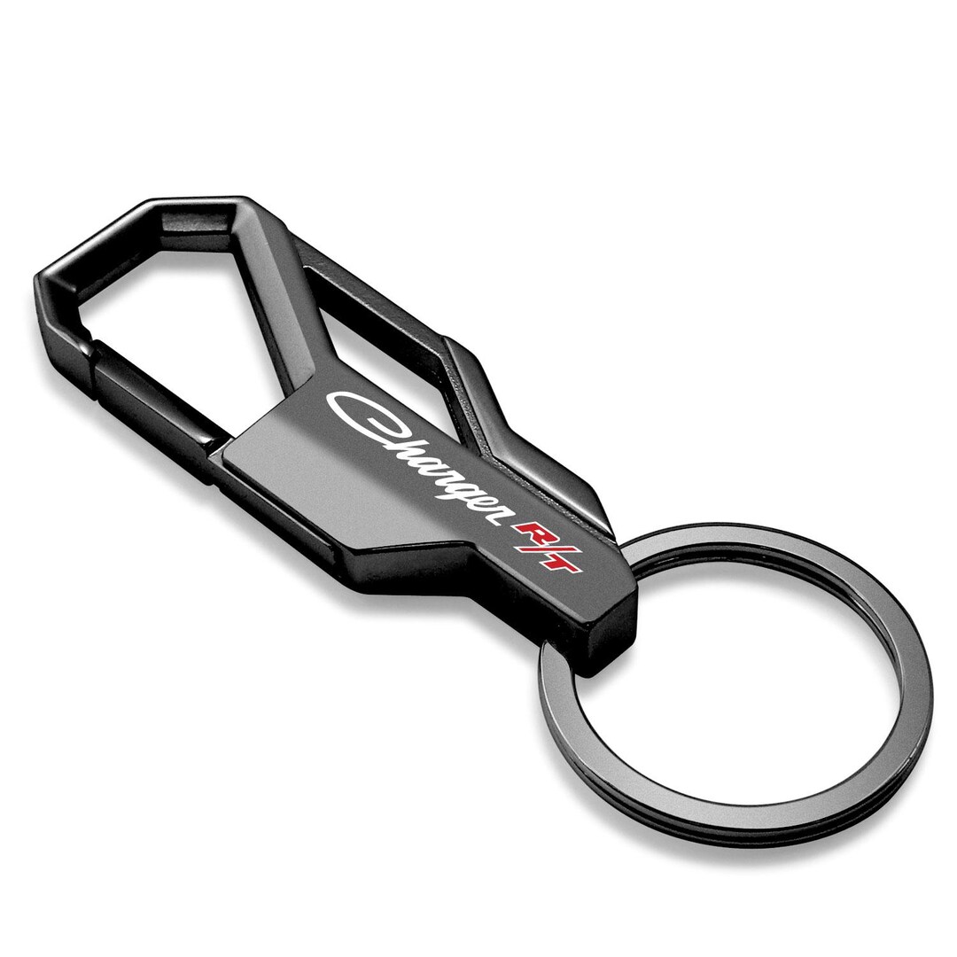 Ipick Image for Dodge Charger R/T Classic Gunmetal Black Carabiner