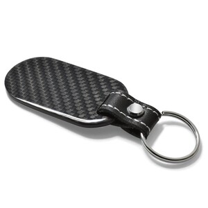 iPick Image for Dodge R/T Logo 100% Real Black Carbon Fiber Tag Style Key Chain, Official Licensed 画像 4