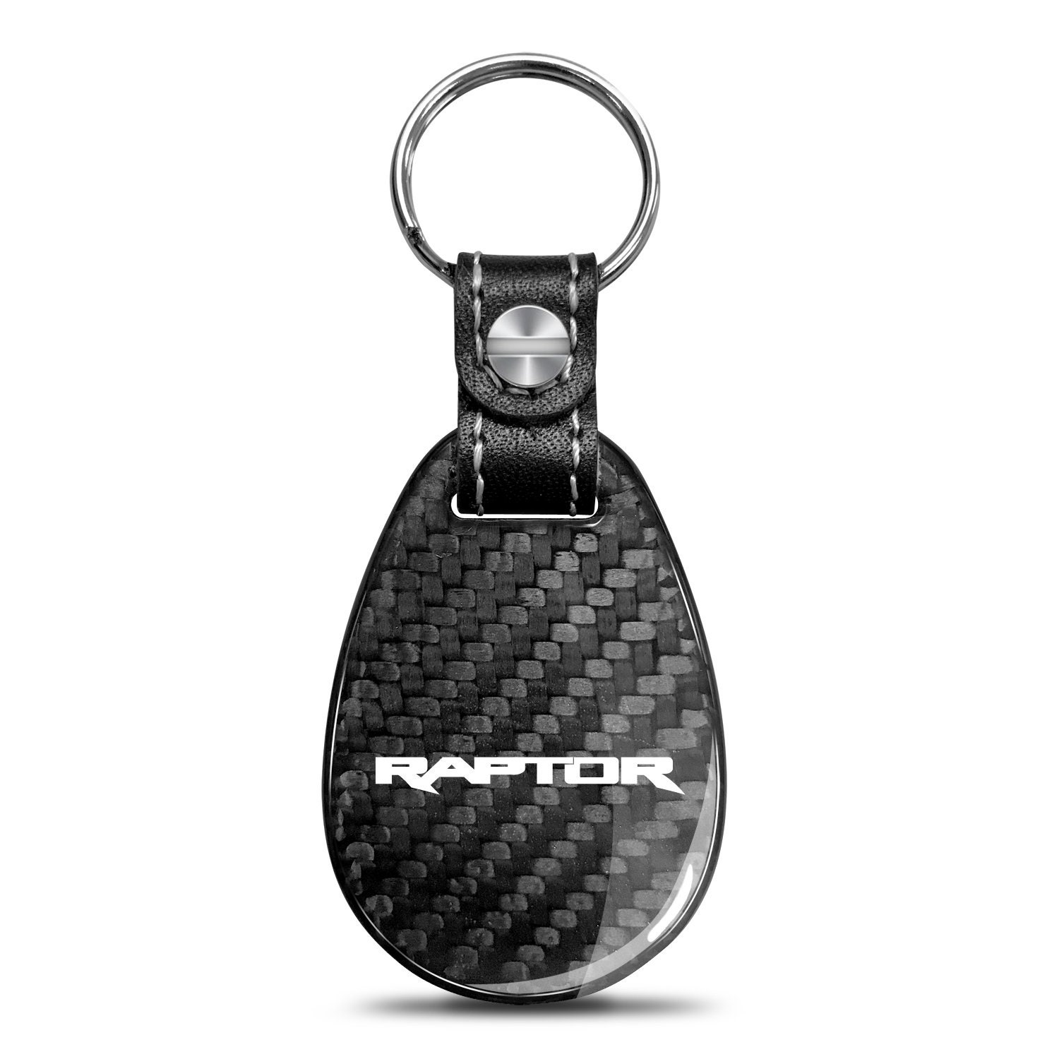 iPick Image Ford F-150 Rectangular Black Leather Key Chain iPick Image Ford F-150 Rectangular Black Leather Key Chain