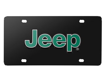 dark blue Jeep girls license plate light blue etc yellow green red pink 