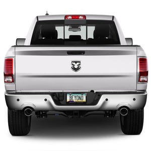 iPick Image for RAM Power Wagon 3D in Dark Gray on Real Carbon Fiber ABS Plastic License Plate Frame, Official Licensed image 4