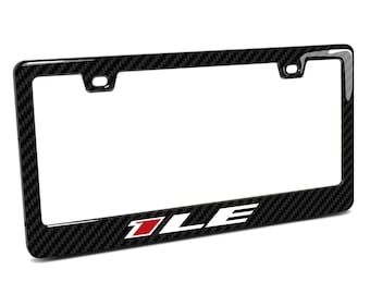 iPick Image for Chevrolet Camaro 1LE in 3D on Real Carbon Fiber Finish ABS Plastic License Plate Frame, Official Licensed