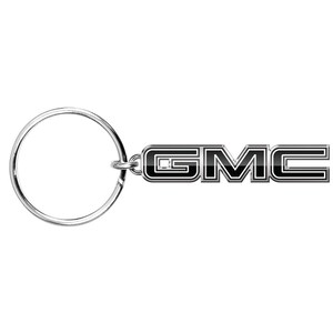 iPick Image for GMC Logo Shape 3D Die-Cut Metal Key Chain Key-Charm, Official Licensed