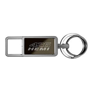 iPick Image for 426 HEMI Black Pull Top Rectangular Metal Key Chain, Official Licensed