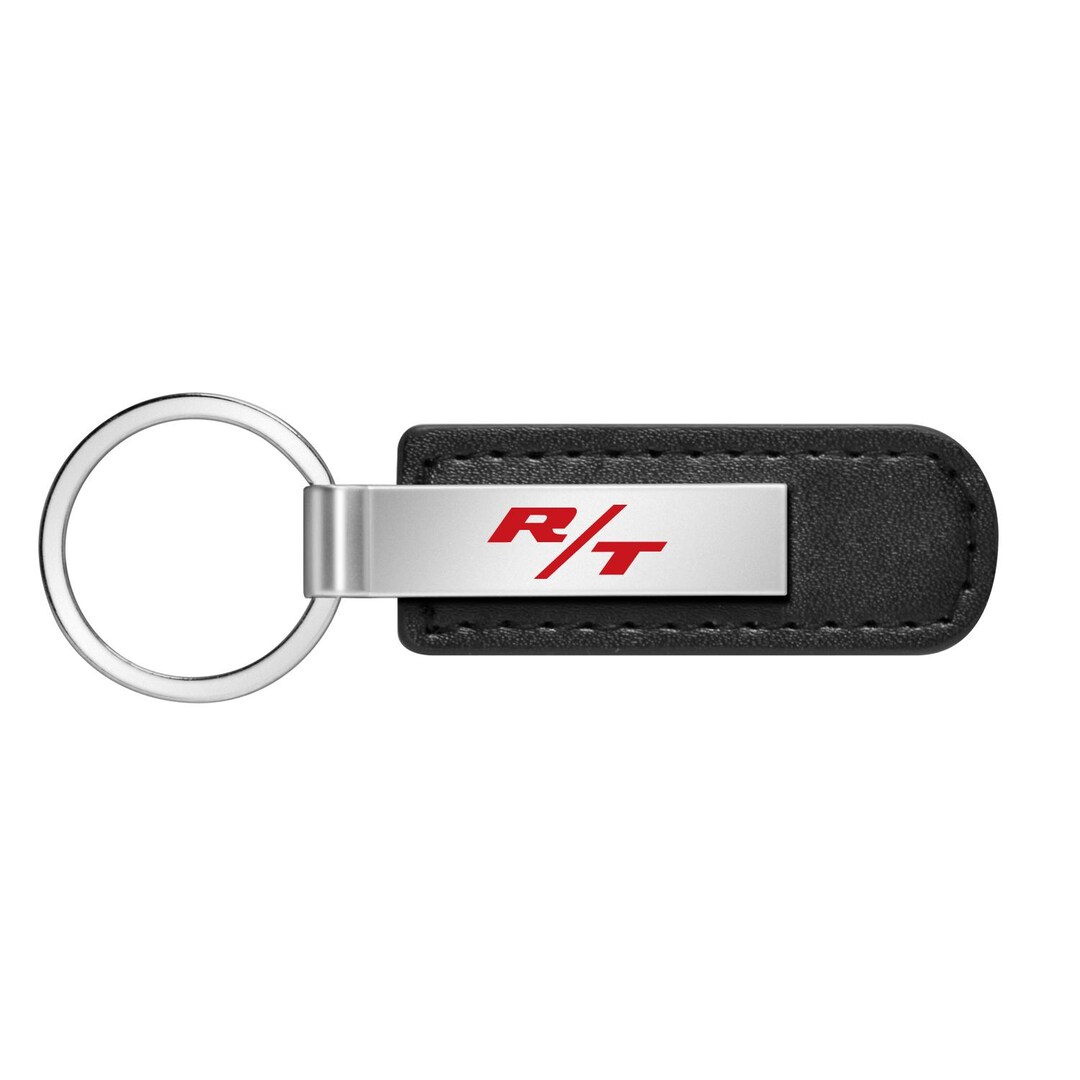 Ipick Image Made for Dodge R/T Logo Black PU Leather Strap Silver Metal ...