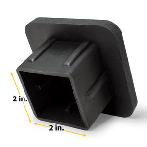 Ford F-150 Platinum Black Rubber Heavy-Duty 2" Trailer Tow Hitch Receiver Cover for Class 3 and Class 4, Licensed! image 4