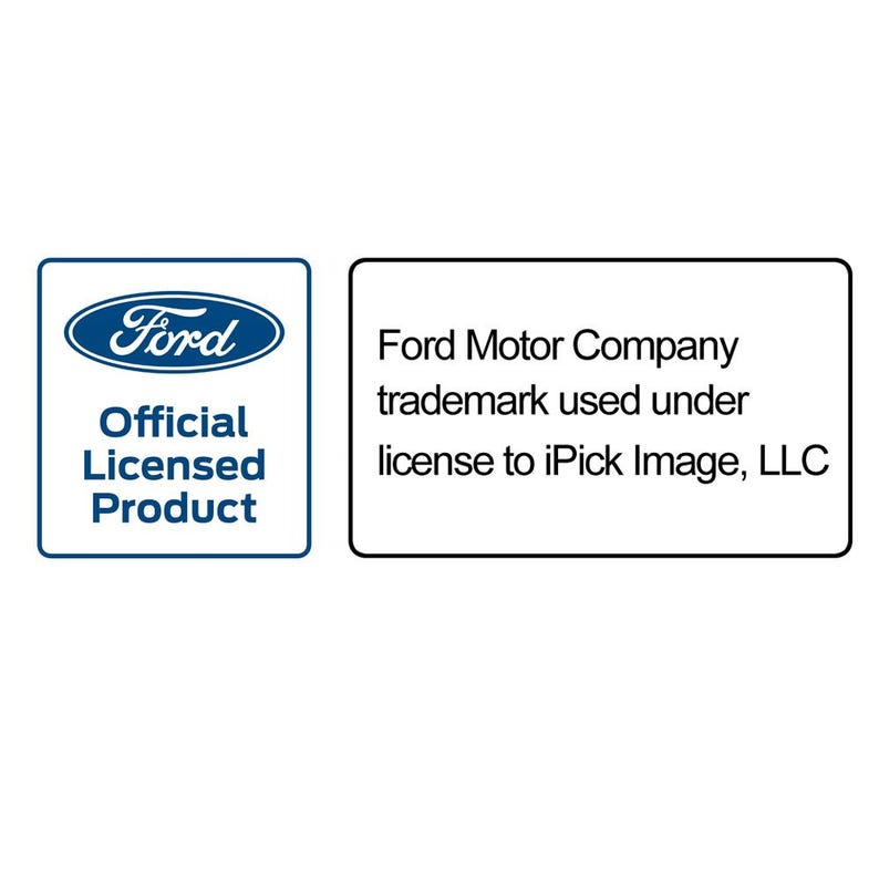 Placa de matrícula de acero inoxidable negra de tamaño medio con diseño europeo de 12" x 4.25" de iPick Image para Ford Expediti3D Logo, con licencia oficial. imagen 5
