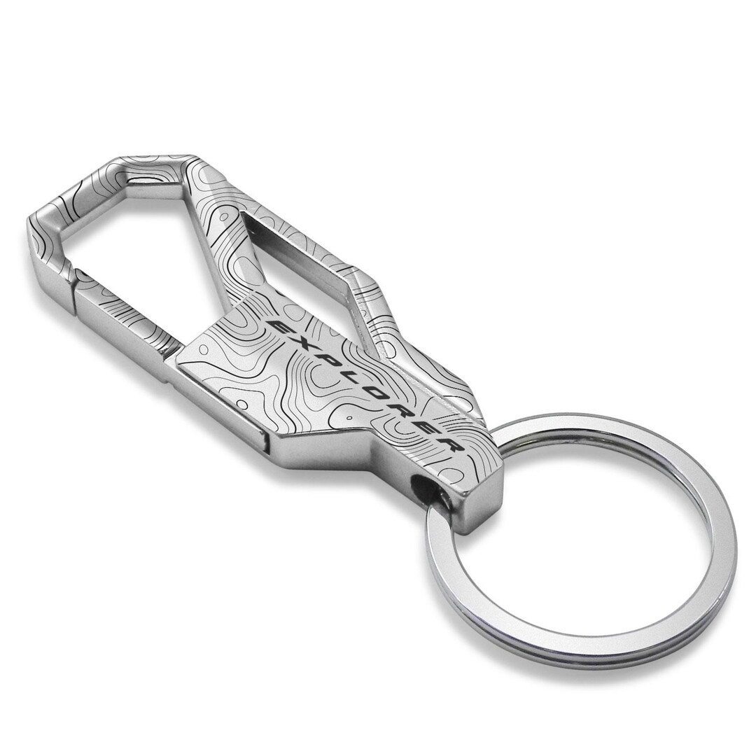 Ipick Image for Ford Explorer Topographic Silver Carabiner Style Snap ...