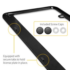 Image iPick pour Ford F-150 Lightning en lettres grises 3D sur cadre de plaque en métal noir, licence officielle image 5