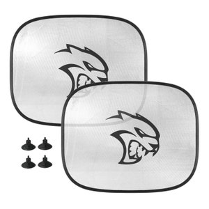 iPick Image made for Dodge SRT Hellcat Car Side Window Mesh Sun Shades for Baby Children UV Protection, 2 Pack, Official Licensed