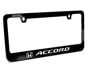 iPick Image for Honda Accord Black Metal License Plate Frame, Official Licensed