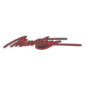 Ford Mustang Script in Red Perforated Unobstructed View 12" Vinyl Window Film Adhesive Decal, Licensed!