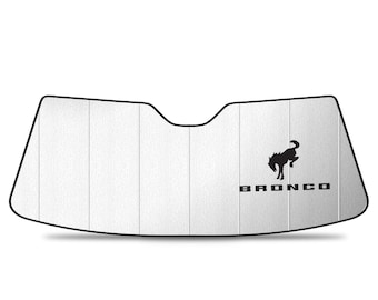 iPick Image for Ford Bronco Sport 2021 to 2023 Custom Fit Silver Reflective Folding Auto Windshield Sun Shade, Official Licensed