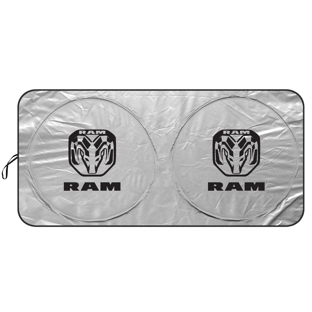 RAM New Logo Universal Fit One-piece Easy Folding Silver Reflective ...