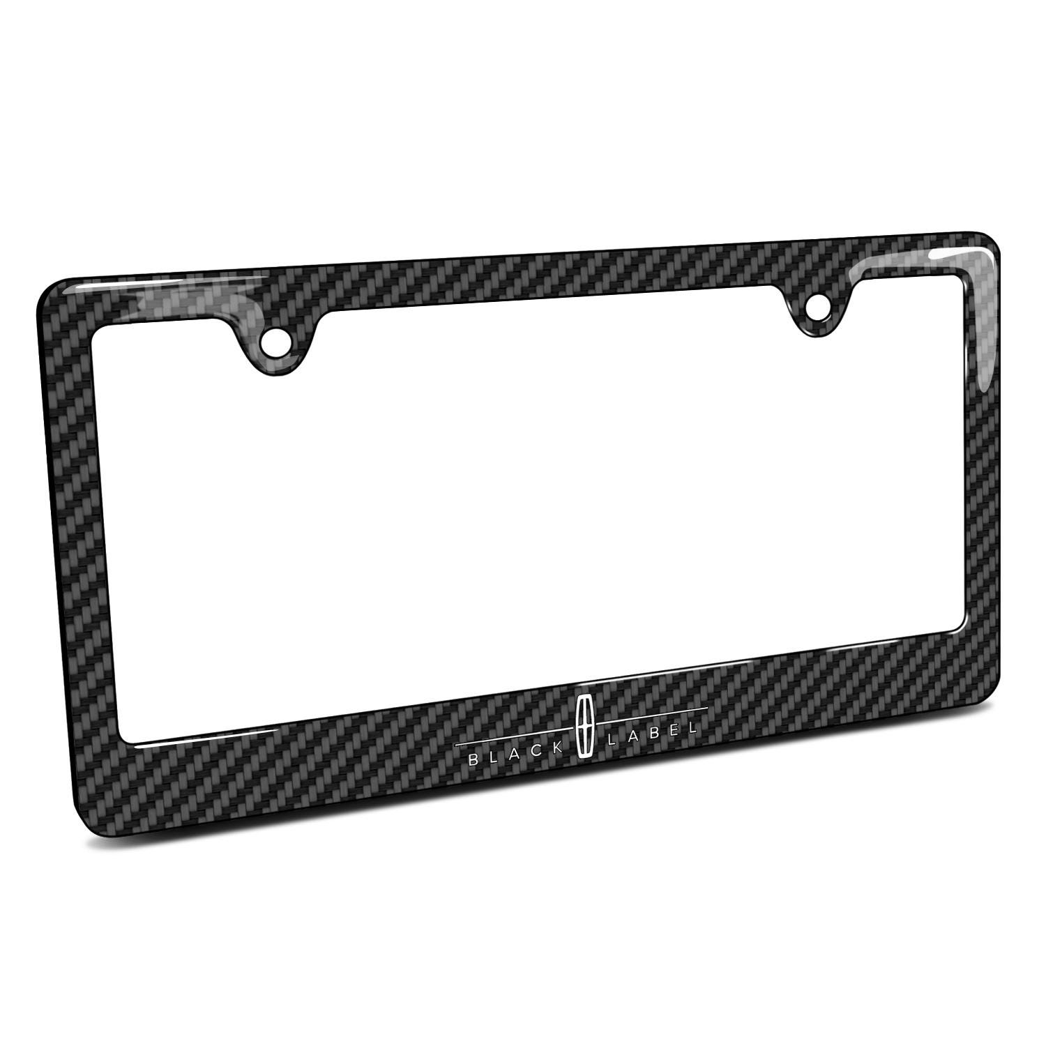 Lincoln Black Label Black Carbon Fiber Look ABS Plastic License