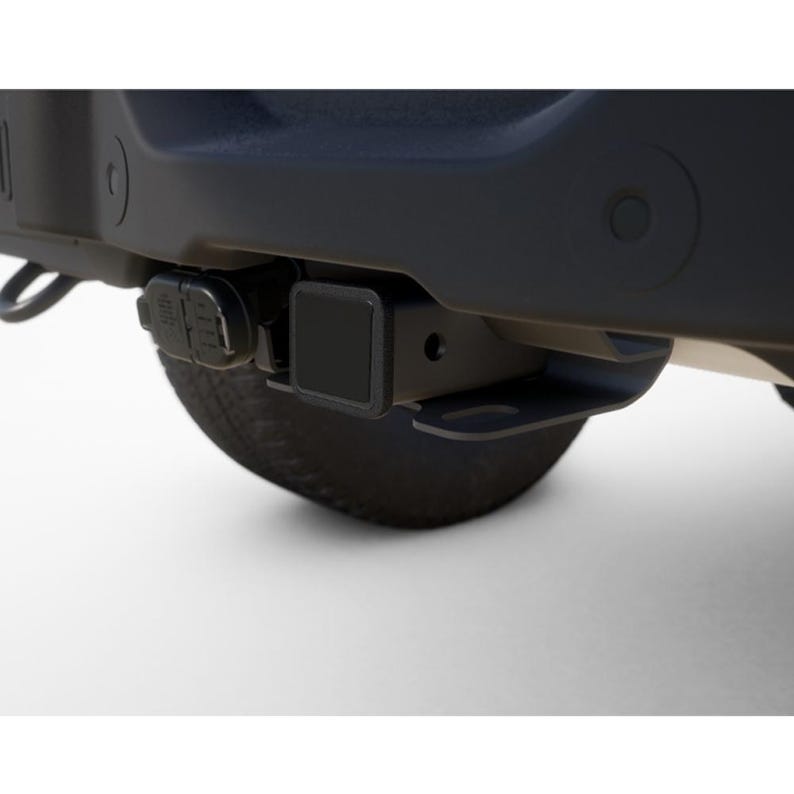 Ford F-150 Platinum Black Rubber Heavy-Duty 2" Trailer Tow Hitch Receiver Cover for Class 3 and Class 4, Licensed! image 2