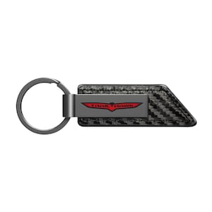 iPick Image for Jeep Trailhawk PU Leather Carbon Fiber Texture Strap Black Metal Bar Key Chain, Official Licensed