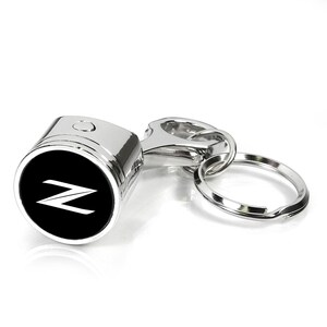iPick Image for Nissan 370Z Z logo Chrome Finish Engine Piston and Rod Metal Key Chain, Official Licensed